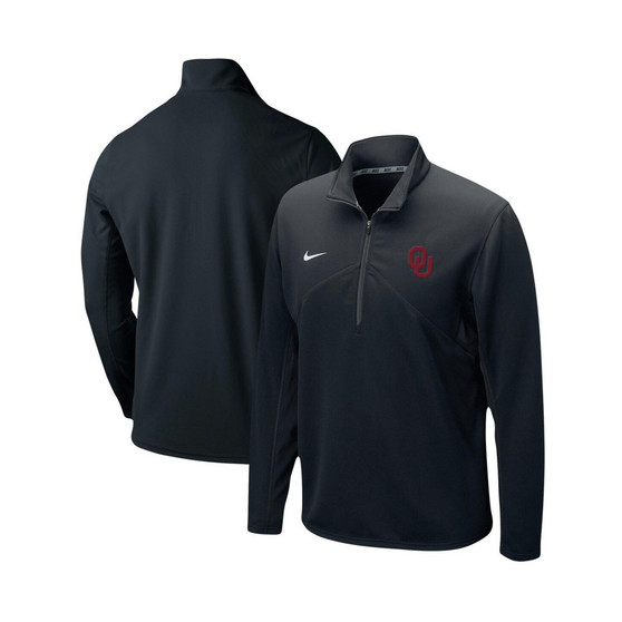 Men's Black Oklahoma Sooners Primary Logo Training Performance Quarter-Zip Jacket