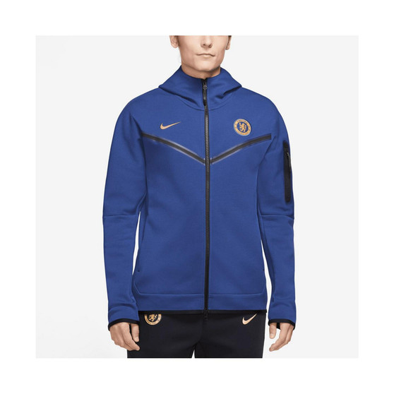 Men's Blue Chelsea Tech Fleece Windrunner Full-Zip Hoodie