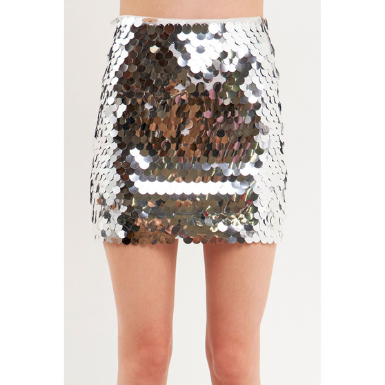 Women's Fisheye Sequins Mini Skirt