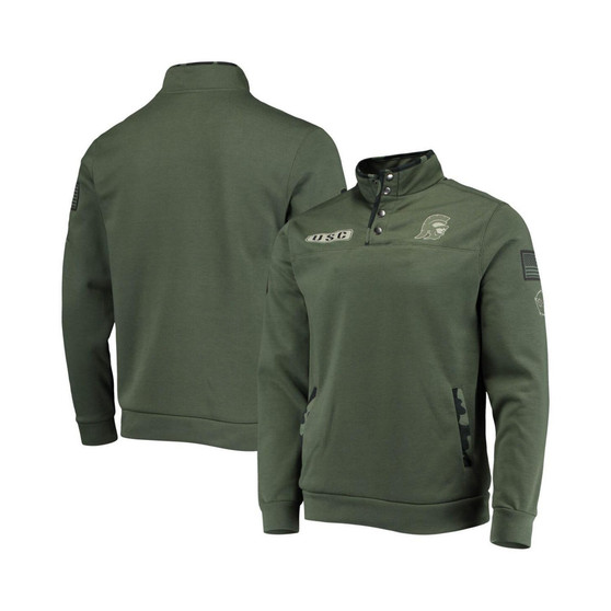 Men's Olive USC Trojans OHT Military-Inspired Appreciation Digital Camo Quarter-Snap Jacket