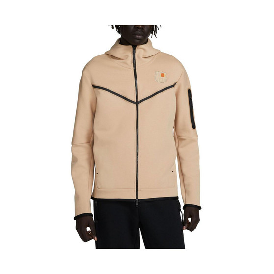 Men's Tan Barcelona Tech Fleece Windrunner Full-Zip Hoodie