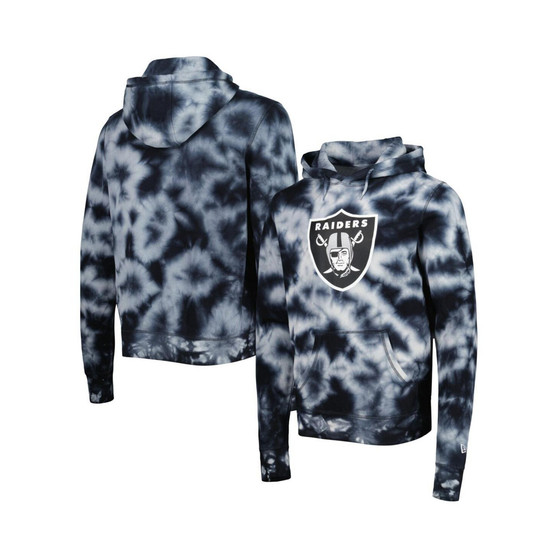 Men's Black Las Vegas Raiders Team Tie-Dye Pullover Hoodie