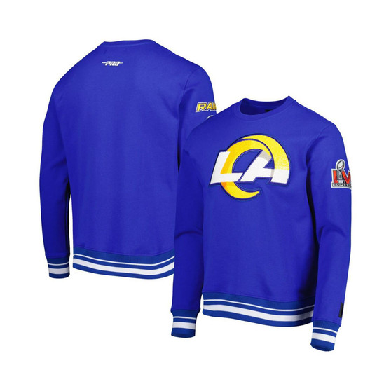 Men's Royal Los Angeles Rams Mash Up Pullover Sweatshirt