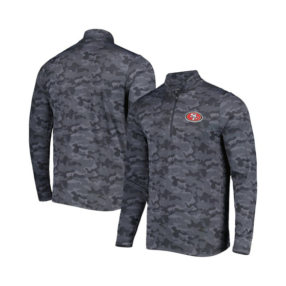 Men's Black San Francisco 49ers Brigade Quarter-Zip Sweatshirt