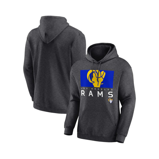 Men's Charcoal Los Angeles Rams Breakneck Blitz Pullover Hoodie