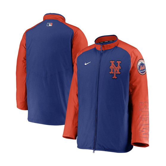 Men's Royal, Orange New York Mets Authentic Collection Dugout Full-Zip Jacket