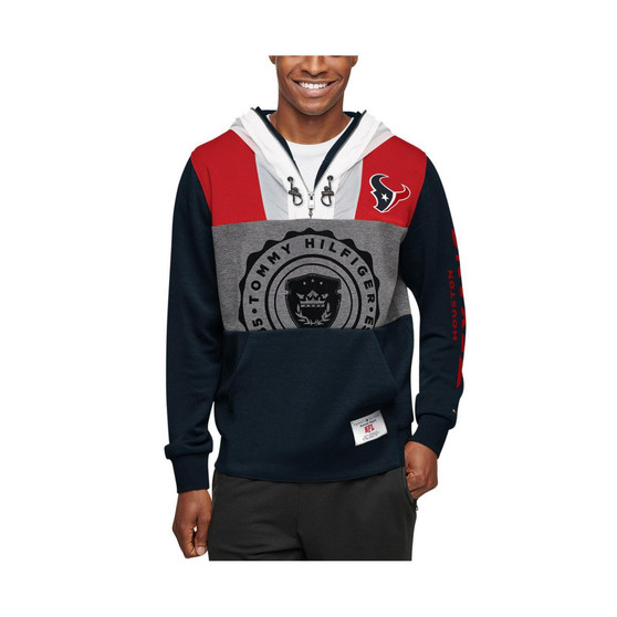 Men's Navy and Charcoal Houston Texans Pinnacle Pullover Hoodie
