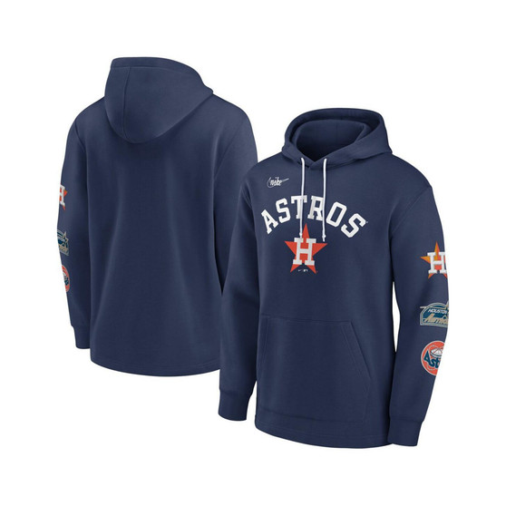 Men's Navy Houston Astros Rewind Lefty Pullover Hoodie