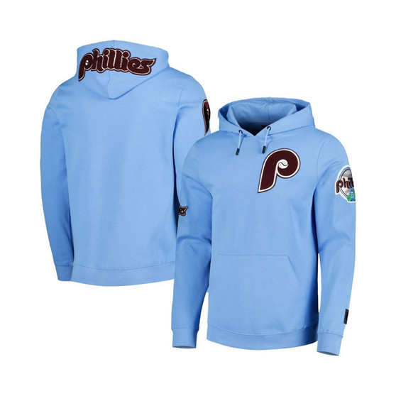 Men's Light Blue Philadelphia Phillies Team Logo Pullover Hoodie