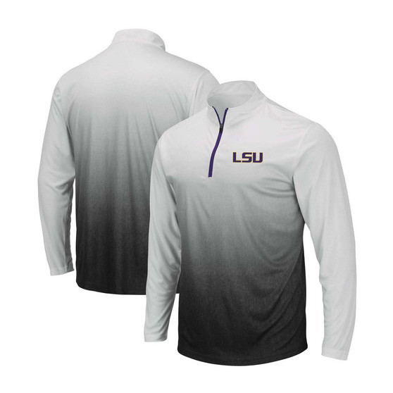 Men's Gray LSU Tigers Magic Team Logo Quarter-Zip Jacket