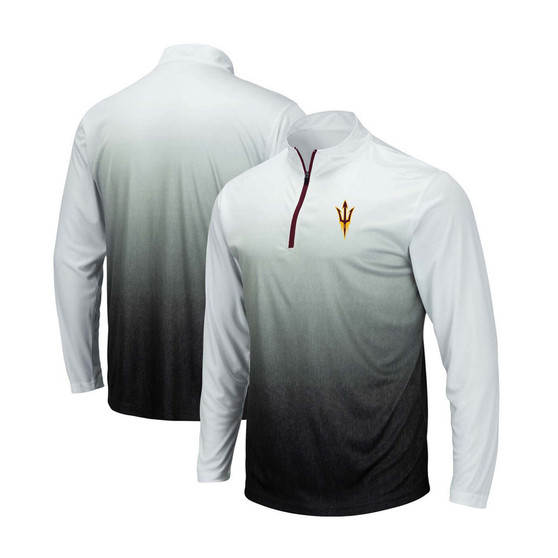 Men's Gray Arizona State Sun Devils Magic Team Logo Quarter-Zip Jacket