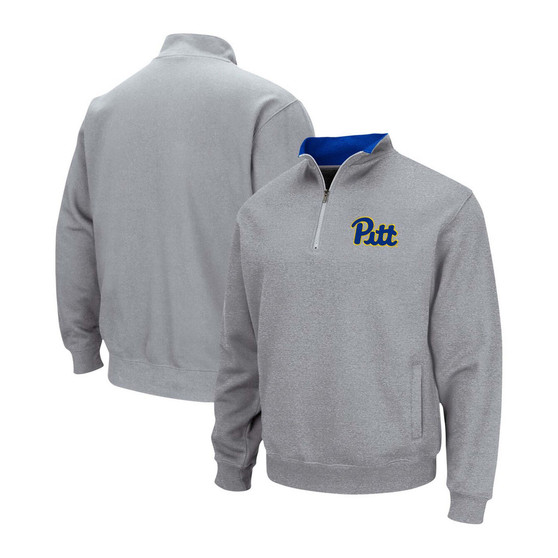 Men's Heather Gray Pitt Panthers Tortugas Team Logo Quarter-Zip Jacket