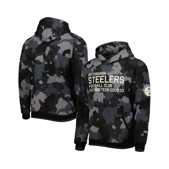 Men's Black Pittsburgh Steelers Camo Pullover Hoodie