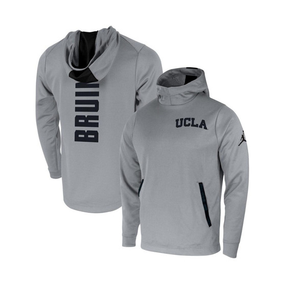 Men's Brand Gray UCLA Bruins 2-Hit Performance Pullover Hoodie