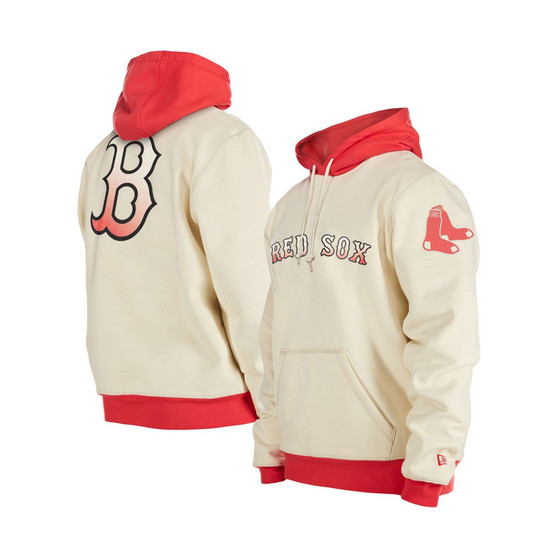 Men's White Boston Red Sox Color Pack Team Front and Back Pullover Hoodie