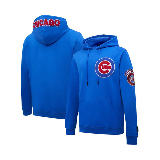 Men's Royal Chicago Cubs Logo Pullover Hoodie