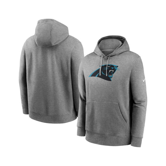 Men's Heathered Gray Carolina Panthers Rewind Club Fleece Pullover Hoodie