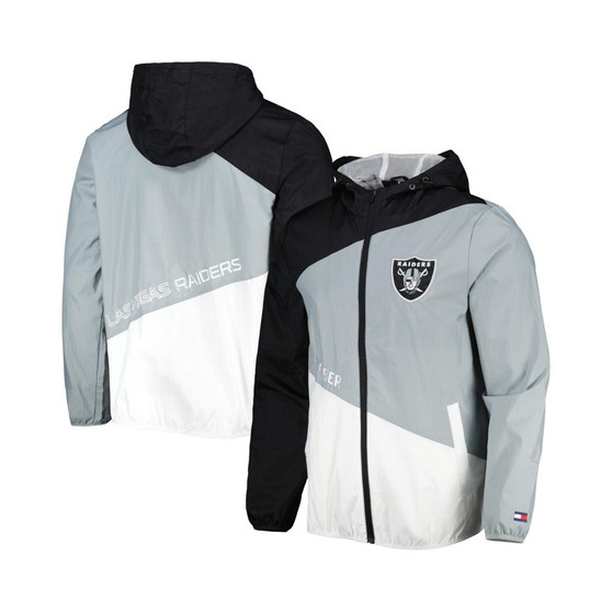 Men's Black, Silver Las Vegas Raiders Bill Full-Zip Jacket