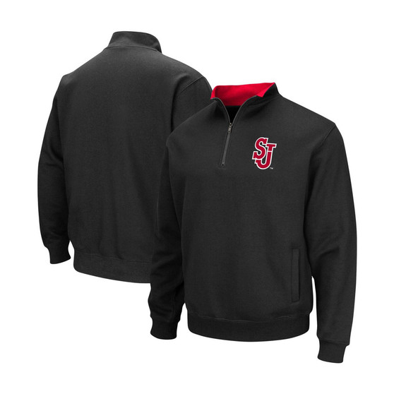 Men's Black St. Johns Red Storm Tortugas Logo Quarter-Zip Jacket