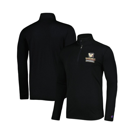 Men's Black Vanderbilt Commodores Textured Quarter-Zip Jacket