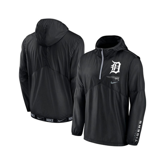 Men's Black Detroit Tigers Night Game Half-Zip Hoodie