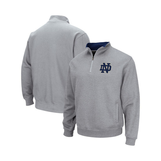 Men's Heathered Gray Notre Dame Fighting Irish Tortugas Team Logo Quarter-Zip Jacket
