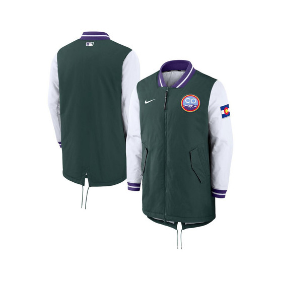 Men's Green Colorado Rockies Authentic Collection 2022 City Connect Full-Zip Dugout Jacket