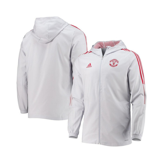 Men's Gray Manchester United Presentation AEROREADY Full-Zip Jacket