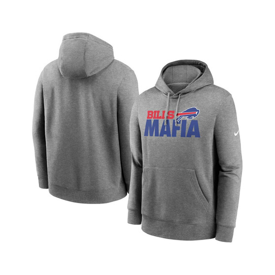 Men's Heathered Gray Buffalo Bills Local Pullover Hoodie