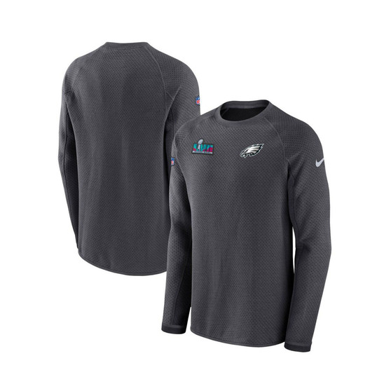 Men's Anthracite Philadelphia Eagles Super Bowl LVII Opening Night Performance Pullover Sweatshirt