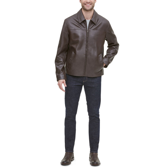 Men's Leather Jacket, Created for Macy's