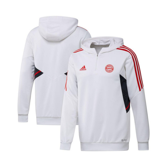 Men's White Bayern Munich Track AEROREADY Quarter-Zip Hoodie