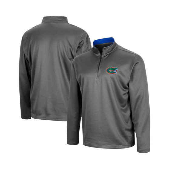 Men's Charcoal Florida Gators Big and Tall Fleece Quarter-Zip Jacket