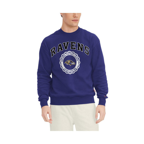 Men's Purple Baltimore Ravens Ronald Crew Sweatshirt
