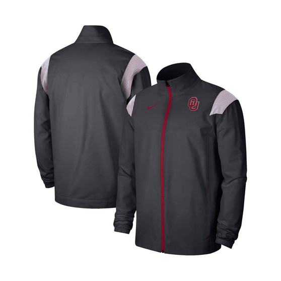 Men's Anthracite Oklahoma Sooners Woven Full-Zip Jacket
