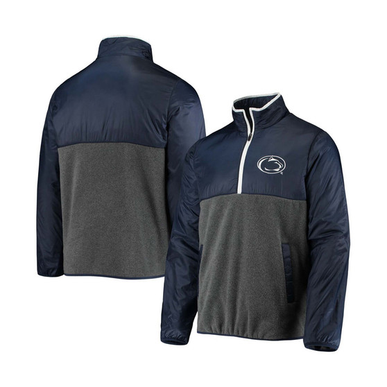 Men's Gray, Navy Penn State Nittany Lions College Advanced Transitional Half-Zip Jacket