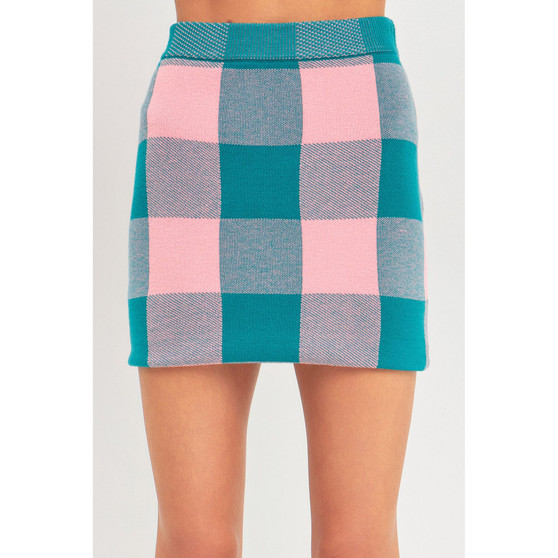 Women's Gingham Mini Skirt