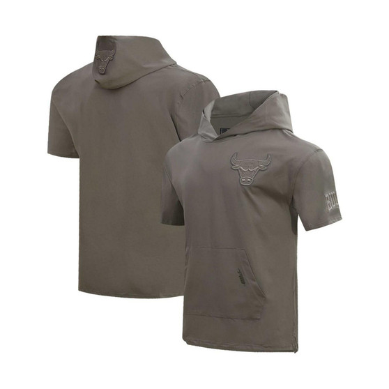 Men's Gray Chicago Bulls Neutrals Short Sleeve Pullover Hoodie