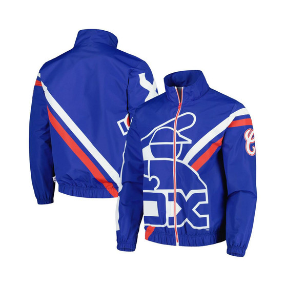 Men's Royal Chicago White Sox Exploded Logo Warm Up Full-Zip Jacket