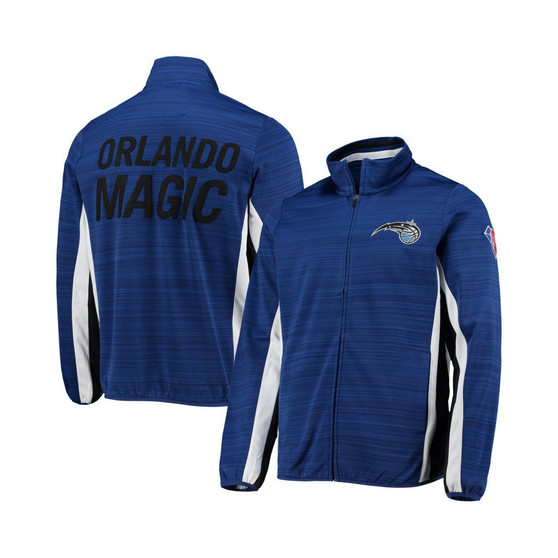 Men's Blue Orlando Magic 75th Anniversary Power Forward Space-Dye Full-Zip Track Jacket