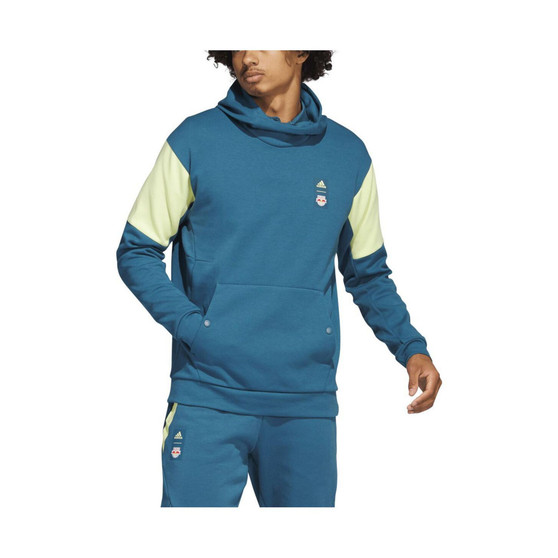 Men's Blue New York Red Bulls 2023 Player Travel Pullover Hoodie