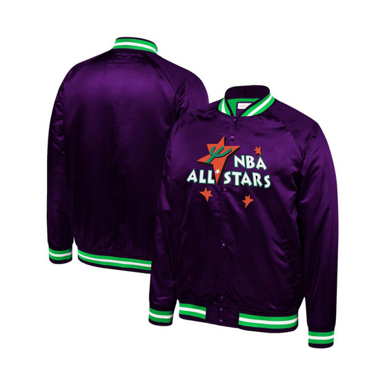 Men's Purple 1995 NBA All-Star Game Lightweight Satin Full-Snap Jacket