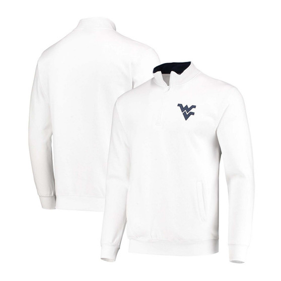 Men's White West Virginia Mountaineers Tortugas Logo Quarter-Zip Jacket