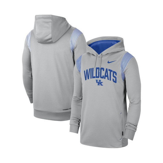 Men's Gray Kentucky Wildcats 2022 Game Day Sideline Performance Pullover Hoodie