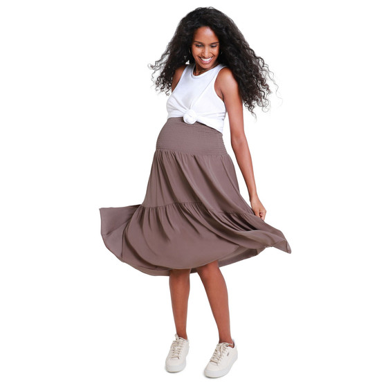 Women's Maternity Smocked Skirt
