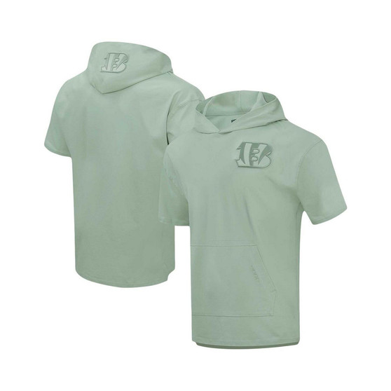 Men's Light Green Cincinnati Bengals Neutrals Short Sleeve Pullover Hoodie