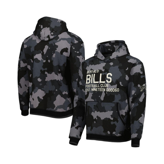 Men's Black Buffalo Bills Camo Pullover Hoodie