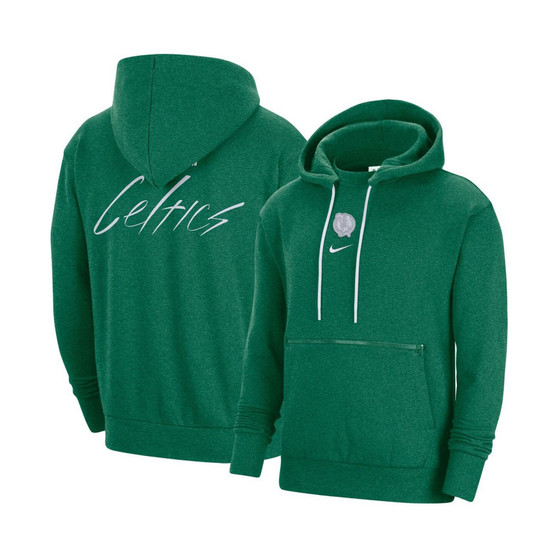 Men's Heather Kelly Green Boston Celtics Courtside Versus Flight Pullover Hoodie