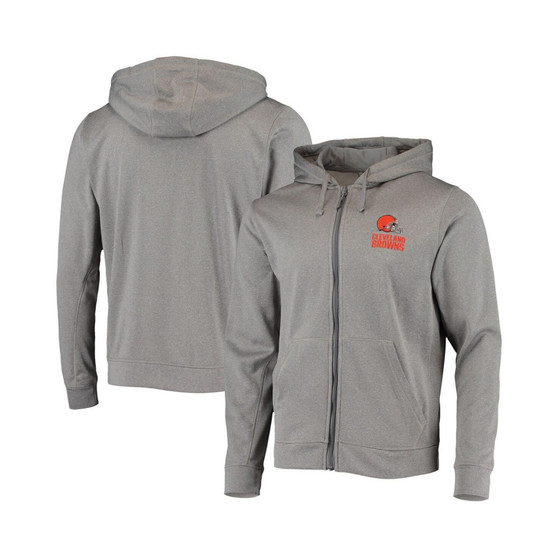 Men's Heather Gray Cleveland Browns Trophy Fleece Full-Zip Hoodie