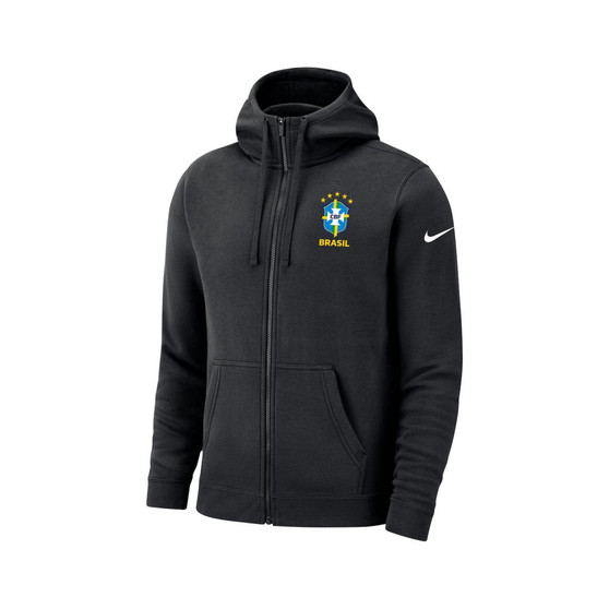 Men's Black Brazil National Team Club Fleece Full-Zip Hoodie
